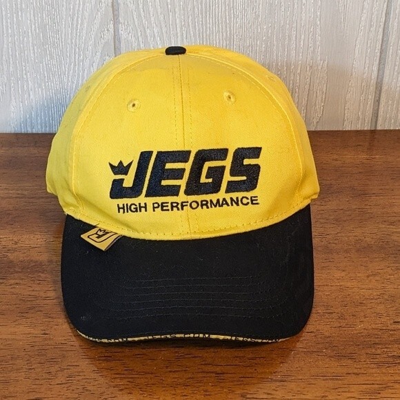 Jegs High Perfomance Yellow Black Snapback Hat NWOT OSFM - Picture 1 of 9